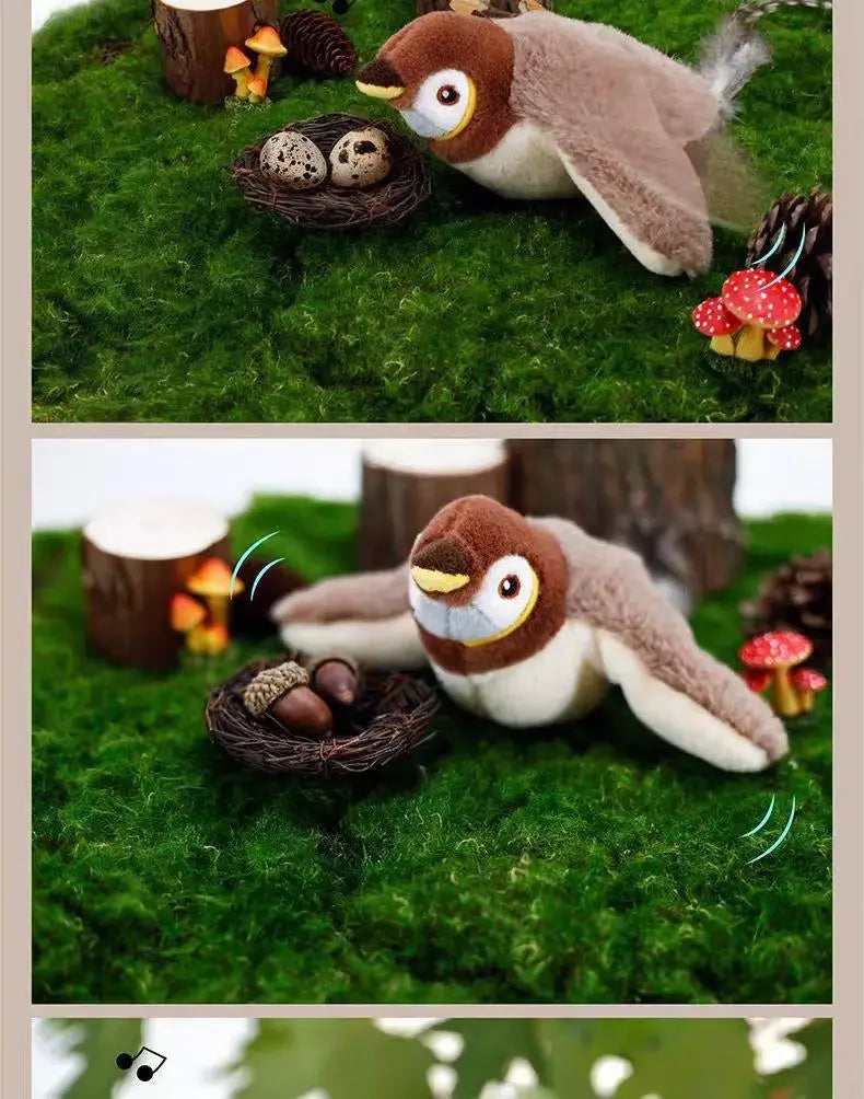 Interactive Chirping Bird Cat Toy – Touch-Activated & Rechargeable
