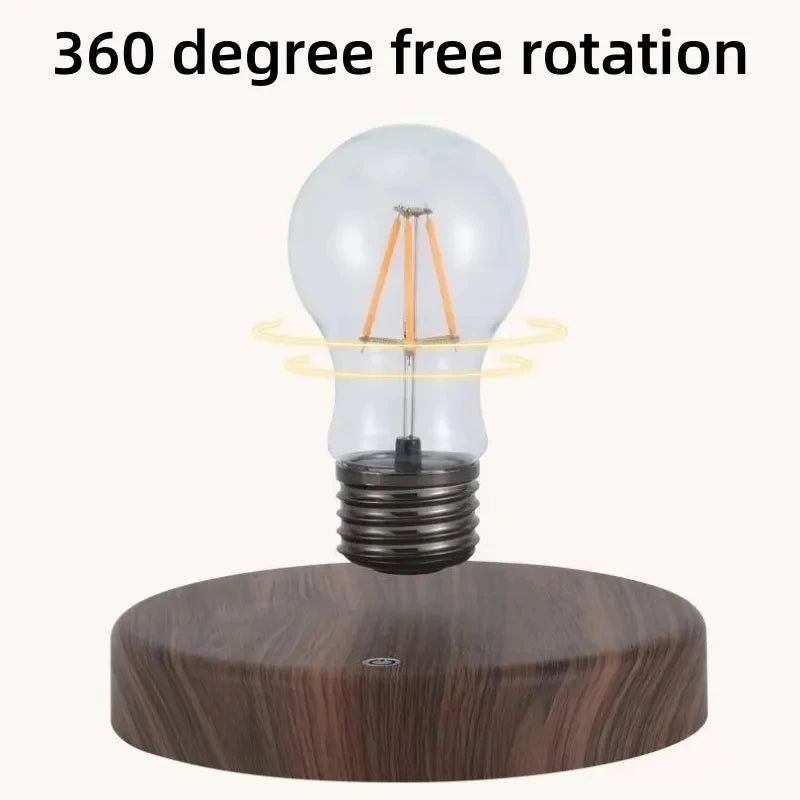 Magnetic Levitating LED Lamp with Wooden Base