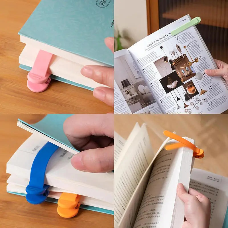 Soft Silicone Book Page Holder Clip