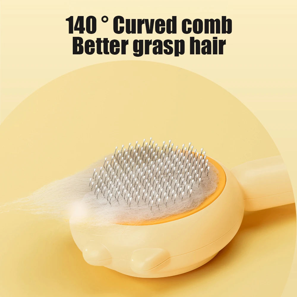 Self-Cleaning Pet Grooming Brush with Massage Needles