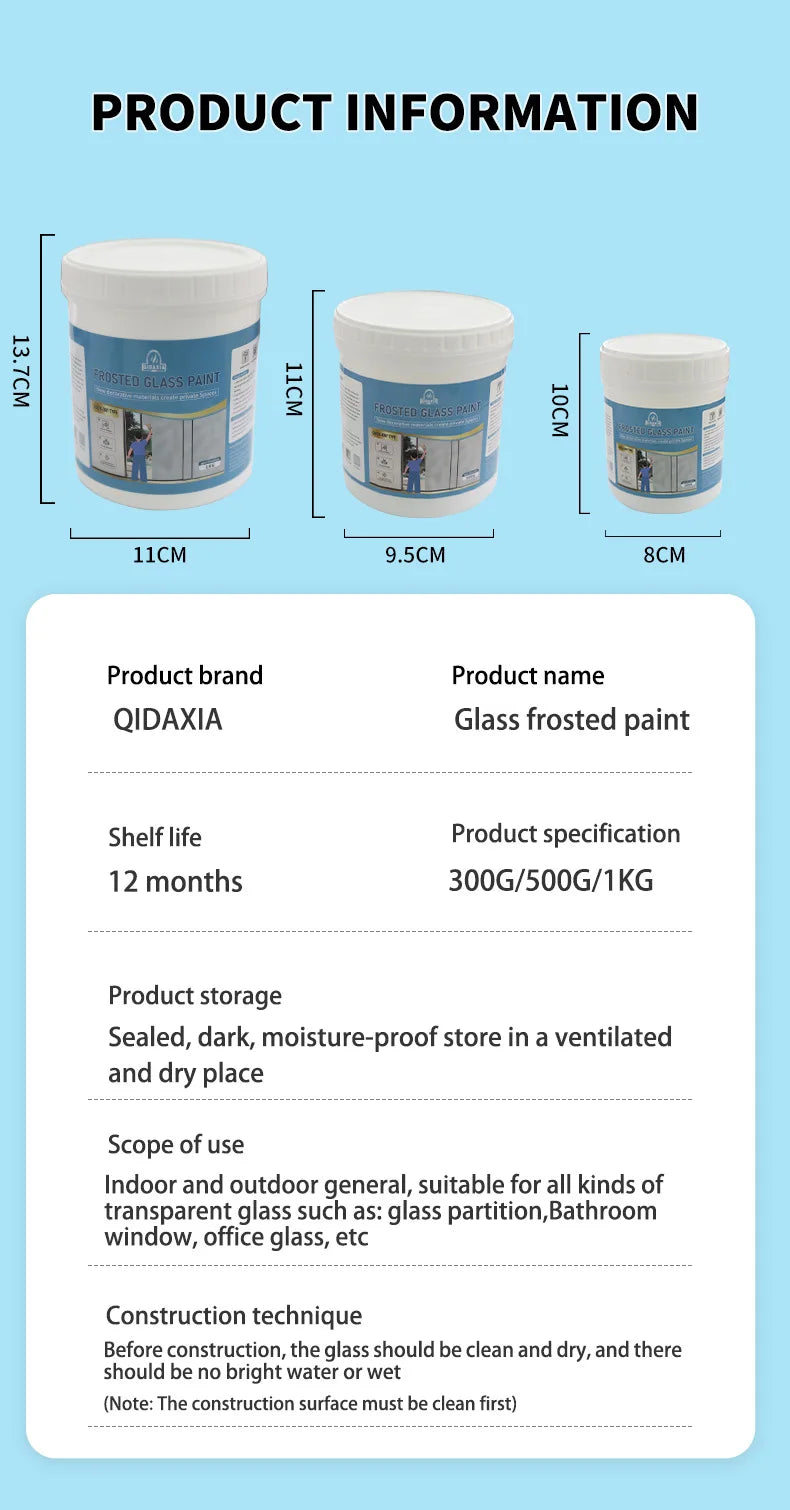 Frosted Glass Privacy Paint – Water-Based DIY Solution for Glass Surfaces