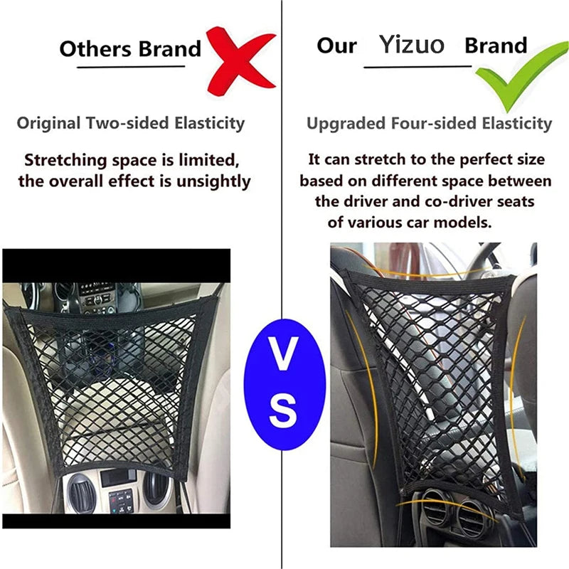 Stretchable Car Storage Net & Pet Barrier Organizer