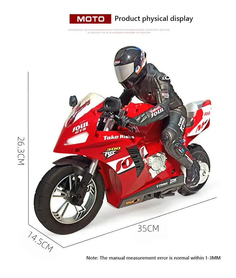 Extreme Drift RC Motorcycle – Self-Balancing 1:6 Scale Stunt Bike