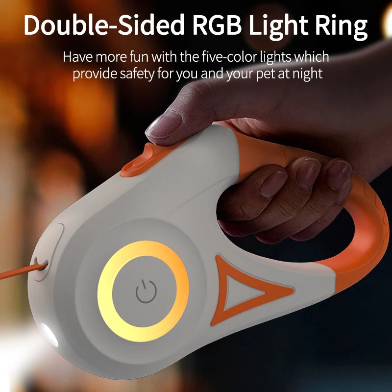5M Automatic Retractable Dog Leash with LED Light
