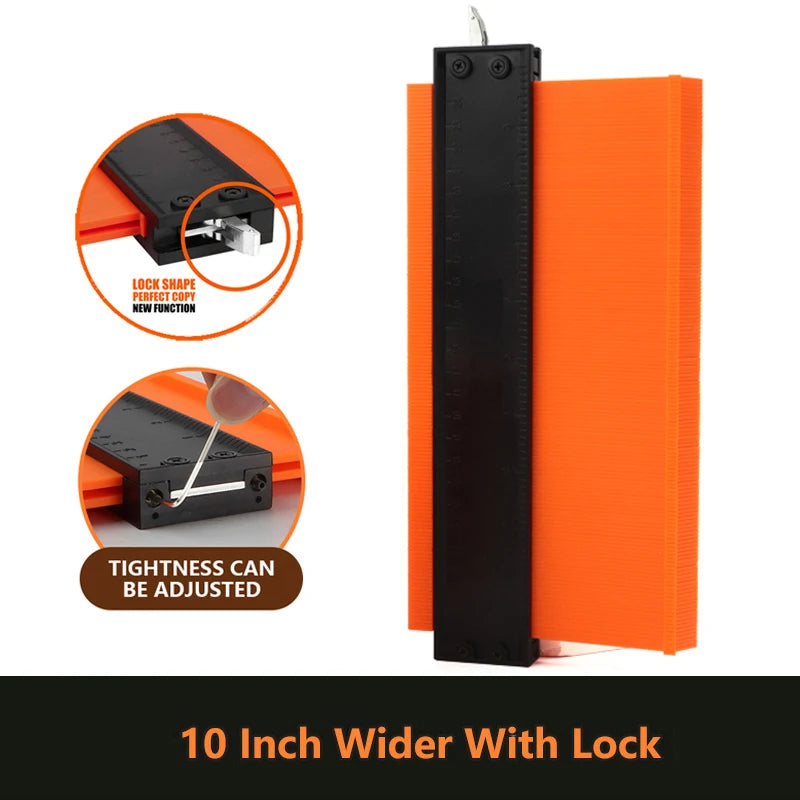 Precision Contour Gauge with Lock – Shape Duplicator Tool for Woodworking, Tiling & DIY Projects
