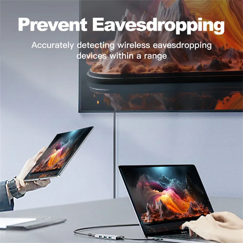 Advanced Wireless Anti-Spy Detector – Hidden Camera, GPS, and RF Signal Scanner