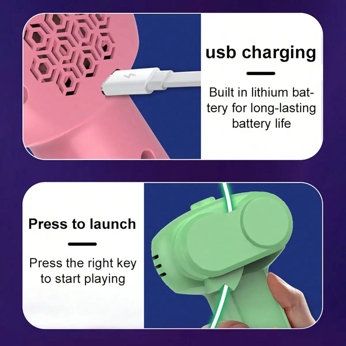 Rechargeable Flying Rope Launcher – Glowing Loop Trick Toy