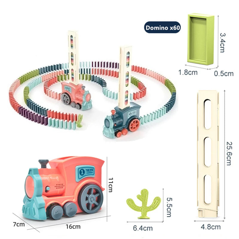 Domino Domino Mini Train Fun Automatic Placement Building Block Children's Electric Puzzle Toy Car