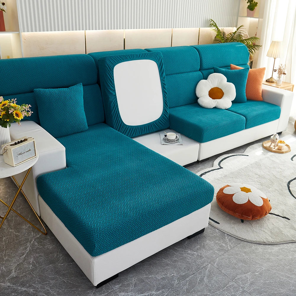 Stretch Jacquard Sofa Cover – Soft, Snug, and Stylish Protection