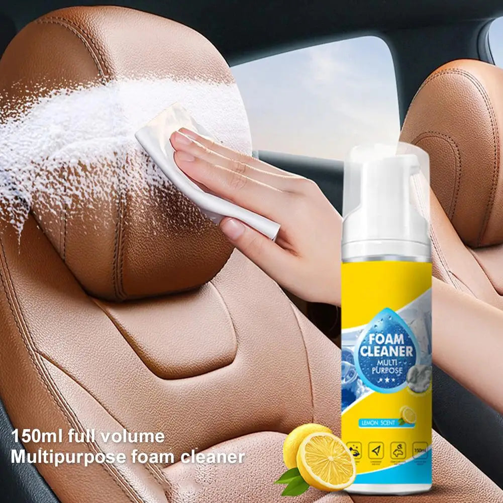Multi-Purpose Foam Cleaner for Car Interior Surfaces (150 ml / 5.1 fl oz) with Cloth and Sponge