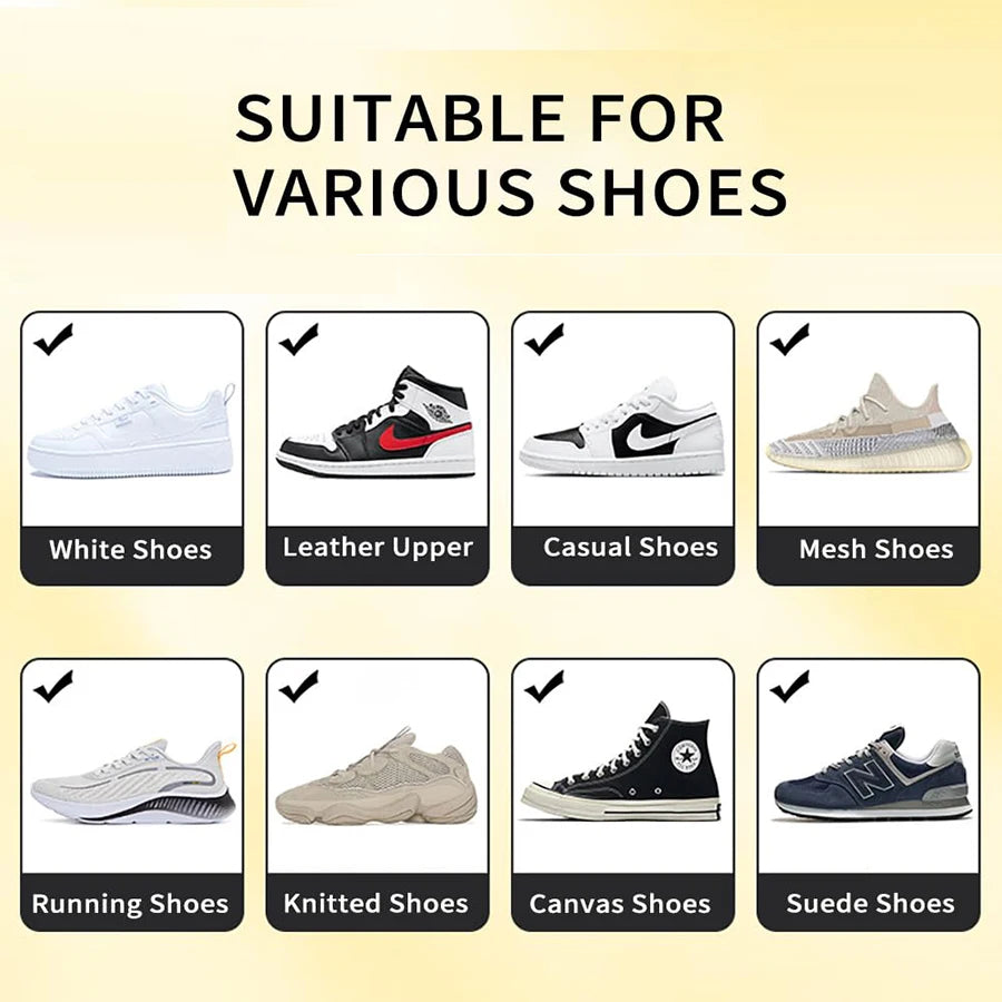 All-in-One Sneaker Cleaning Kit – Foam Cleaner, Brush & Cloth