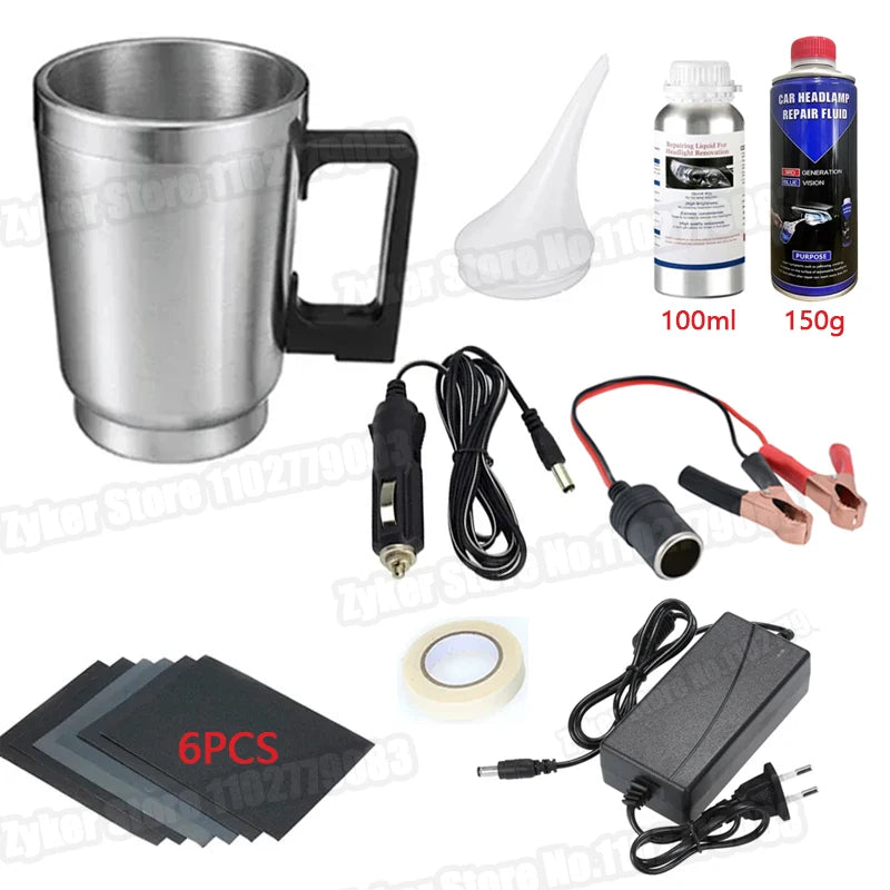 Car Headlight Restoration Kit - Polish & Brighten Faded Headlights