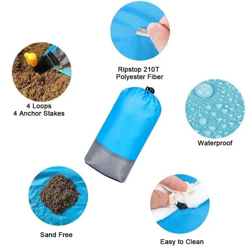Sandproof & Waterproof Beach Blanket - 200 x 140cm