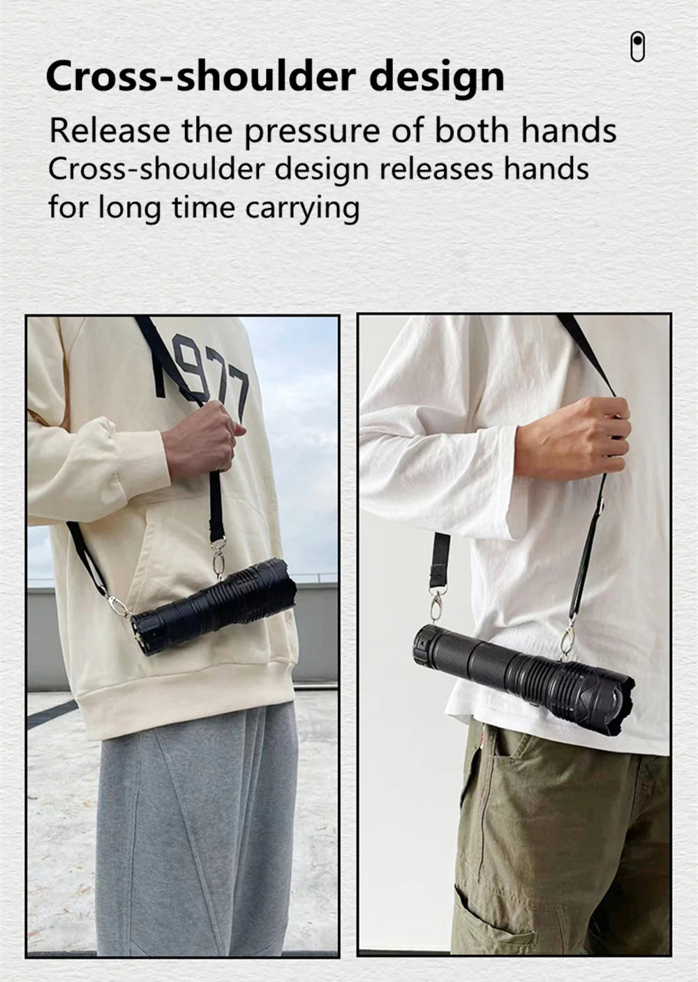 High-Power LED Flashlight – Rechargeable, Long-Range, Tactical Outdoor Torch