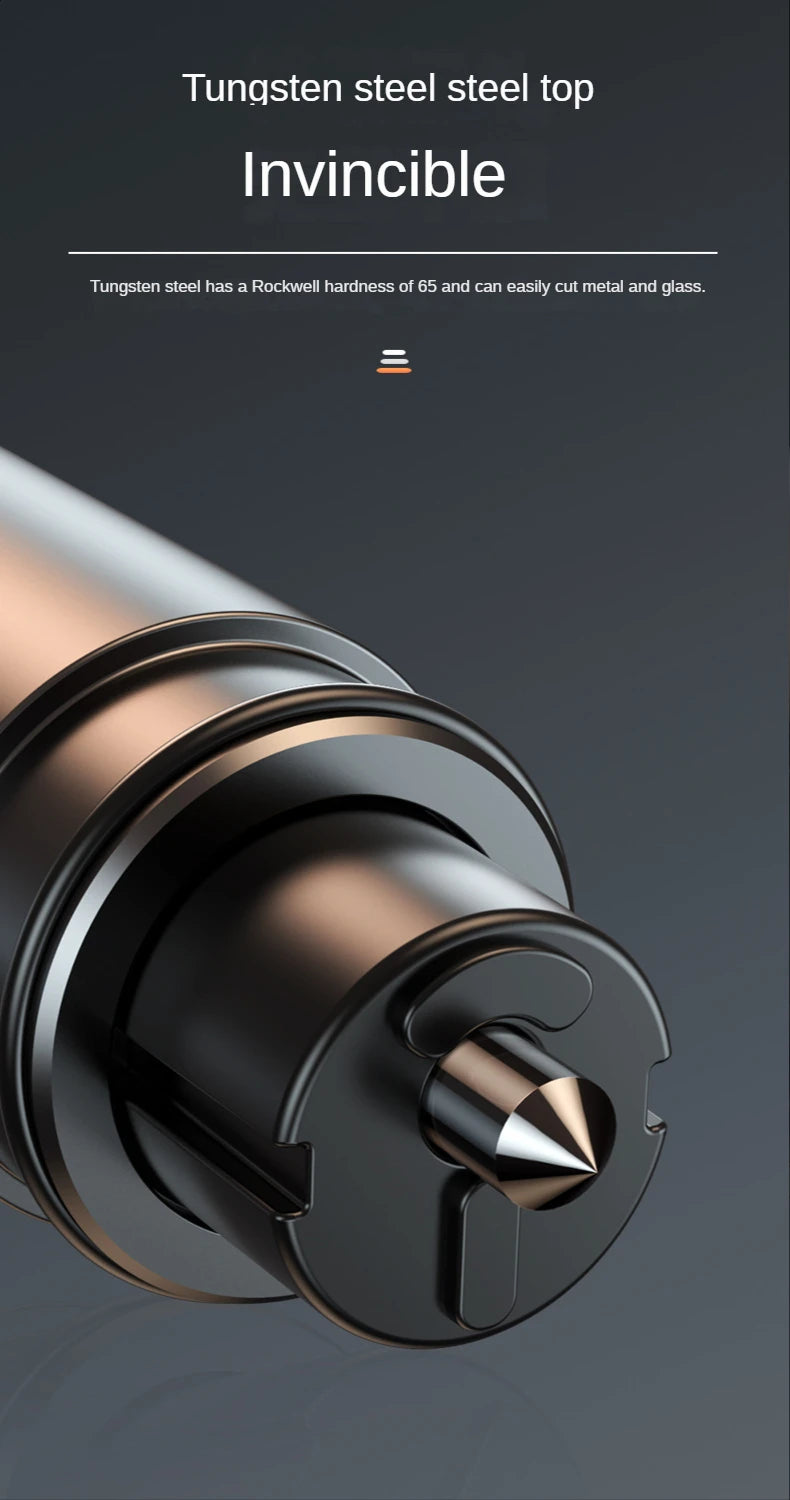 2-in-1 Car Emergency Glass Breaker & Seatbelt Cutter – High-Strength Rescue Tool