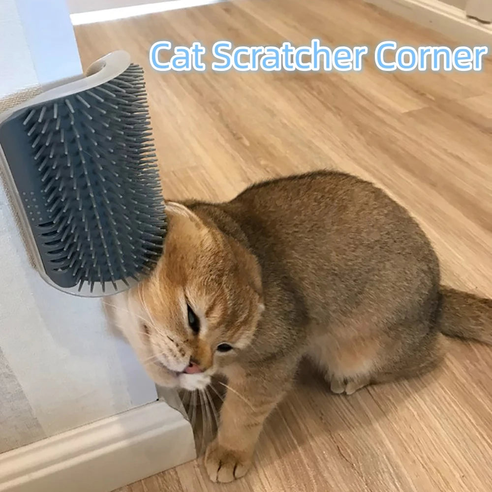 Cat Self-Grooming Scratcher Brush and Massager