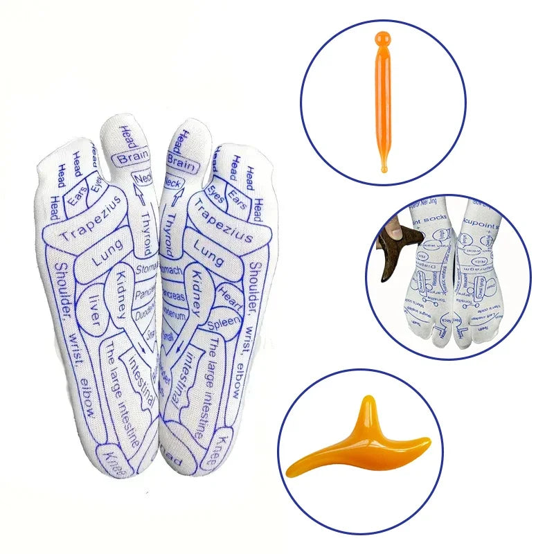Acupressure Reflexology Massage Socks – Foot Therapy & Relaxation Set