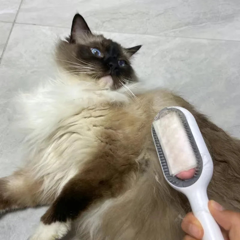 Double-Sided Pet Hair Removal Grooming Brush for Cats and Dogs