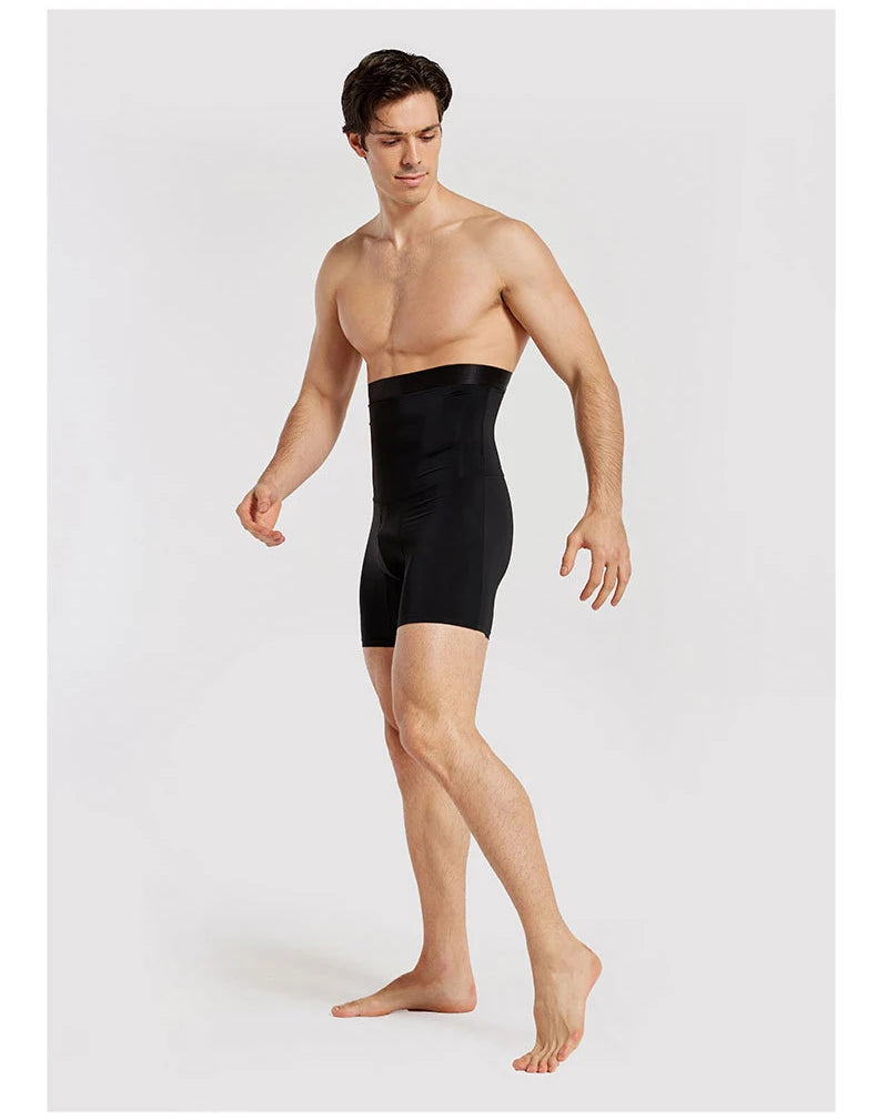 Men's High-Waisted Tummy Control Shaper Shorts