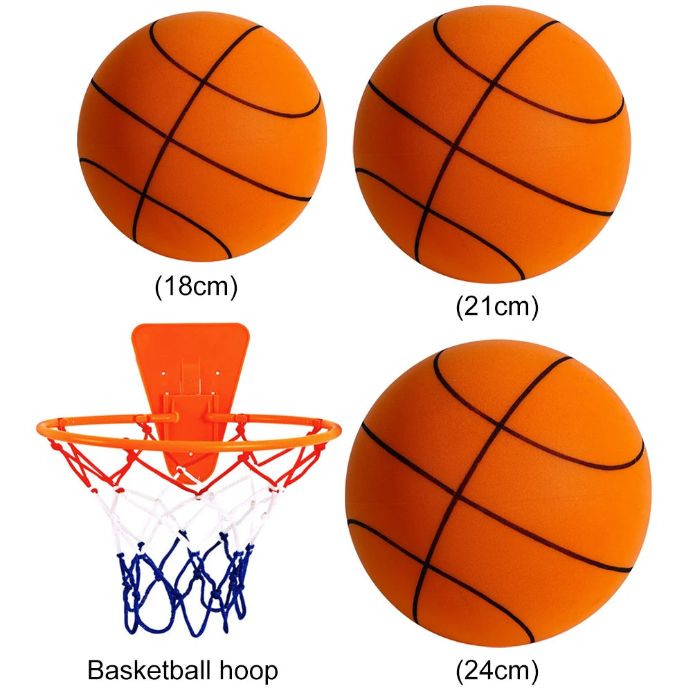 Kids Indoor Silent Basketball - High-Resilience Foam Ball