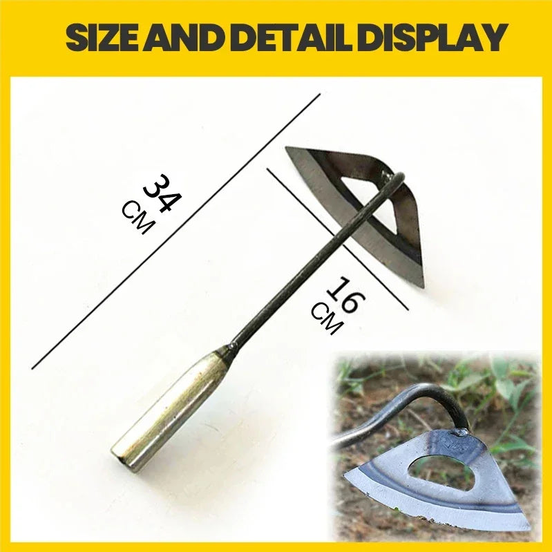 Heavy-Duty Hollow Steel Hand Hoe – Garden & Farm Weeding Tool