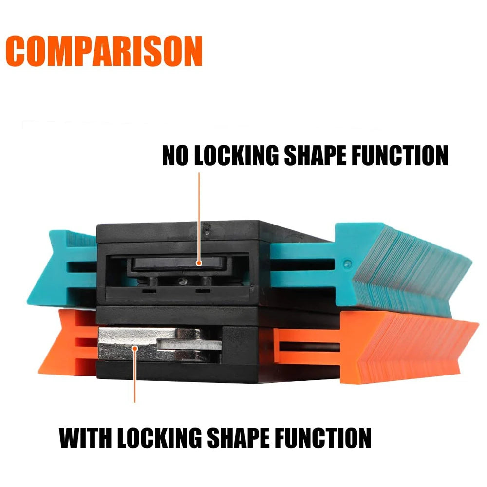 Precision Contour Gauge with Lock – Shape Duplicator Tool for Woodworking, Tiling & DIY Projects