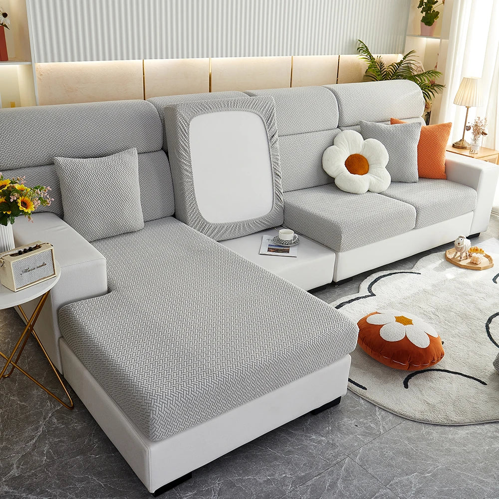 Stretch Jacquard Sofa Cover – Soft, Snug, and Stylish Protection