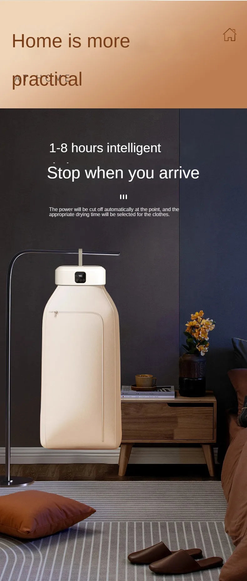 Portable Folding Clothes Dryer with Remote Control