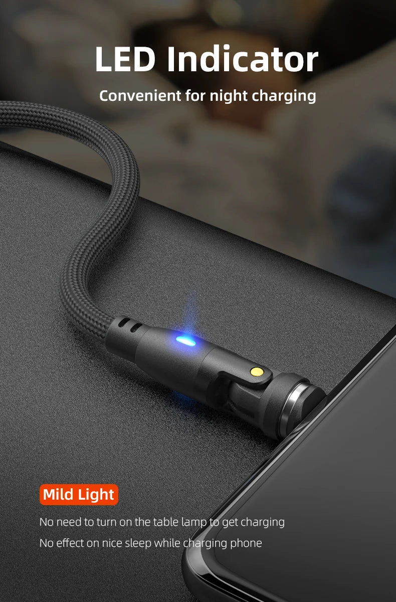 100W Magnetic USB Type-C Fast Charging 3-in-1 Cable