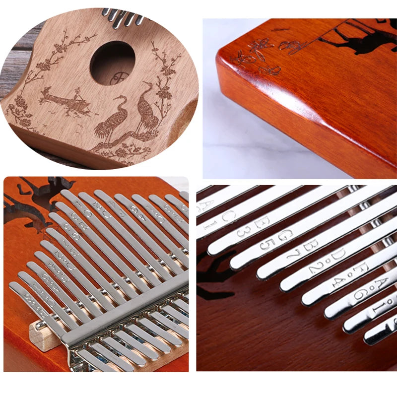 17-Key & 21-Key Kalimba Thumb Piano - Premium Laser Engraved Finger Piano Kit