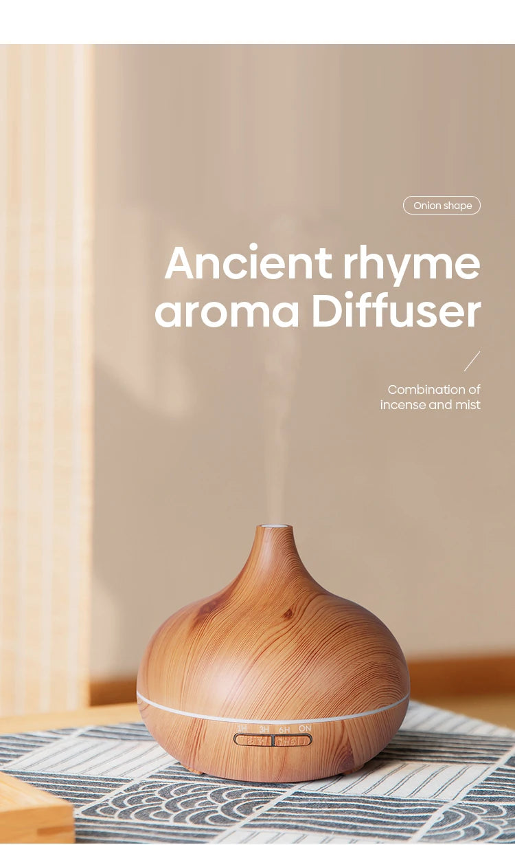 500ml Ultrasonic Aromatherapy Diffuser with Remote & 7-Color LED Lights