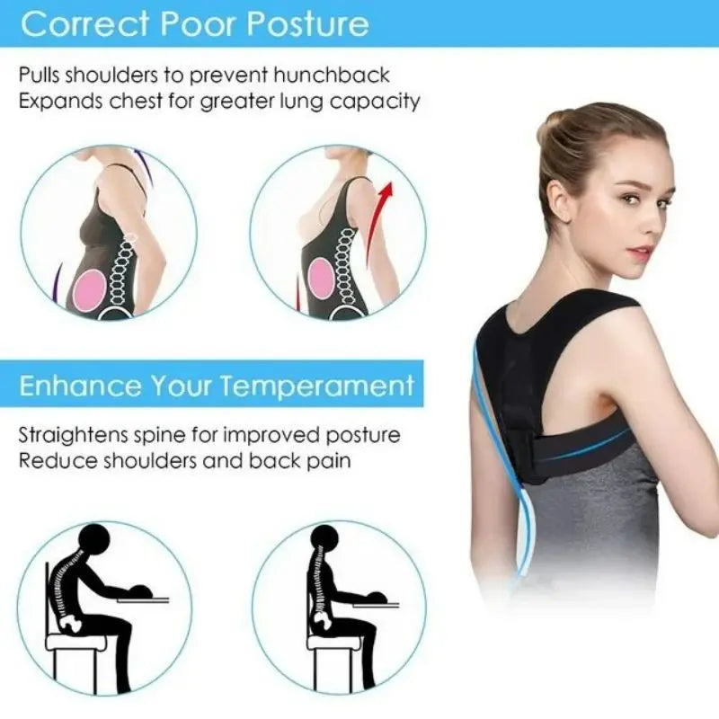 Adjustable Back Posture Corrector for Men and Women