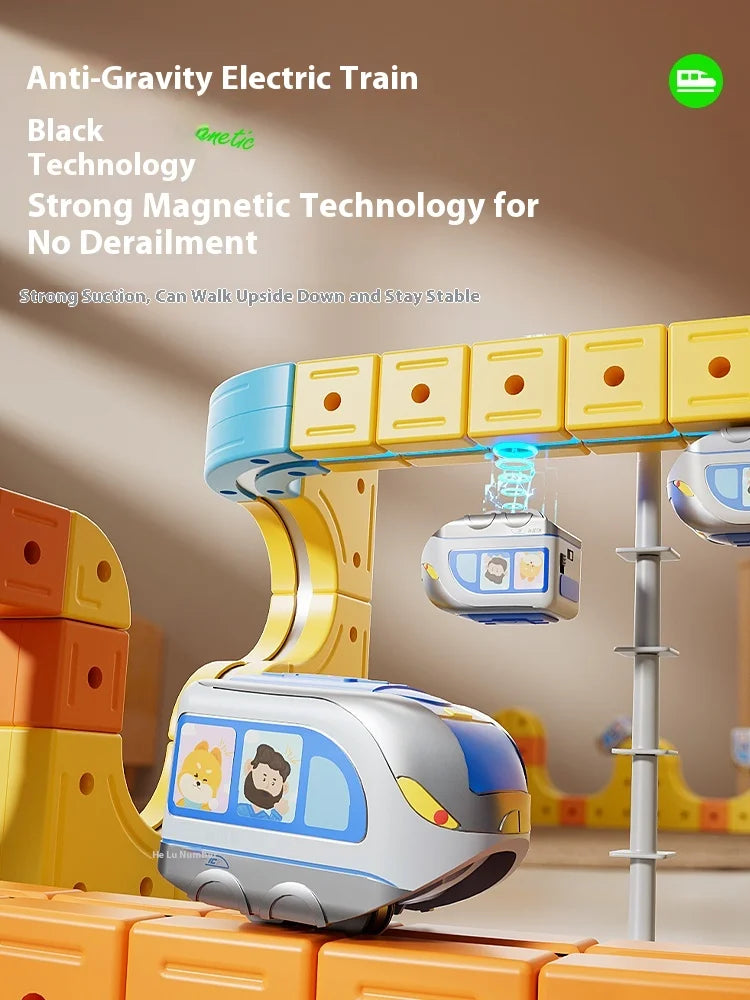 Anti-Gravity Magnetic Train Set – 3D Motorized STEM Track for Kids