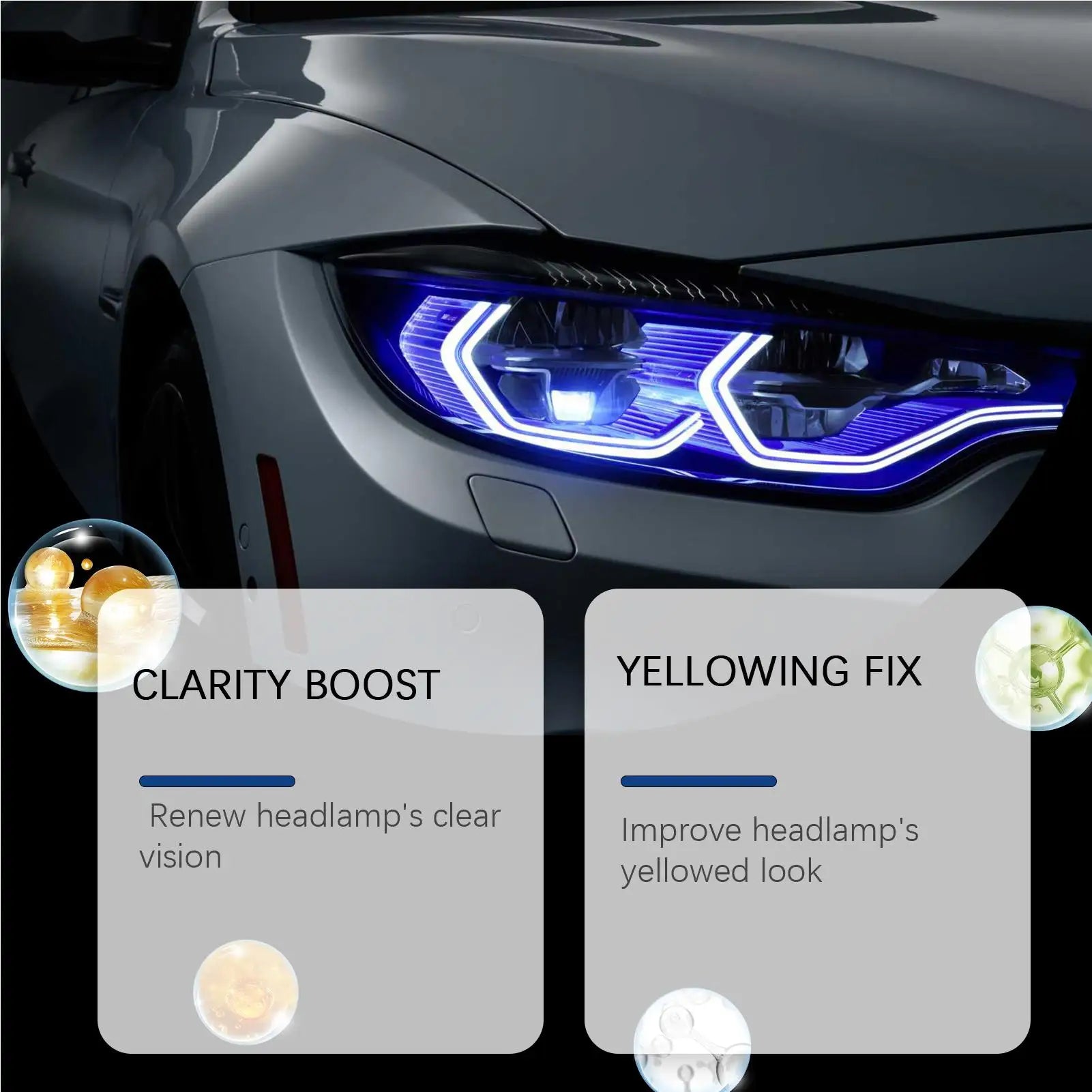 Restore Headlights in Minutes — Crystal Clear Lens Kit