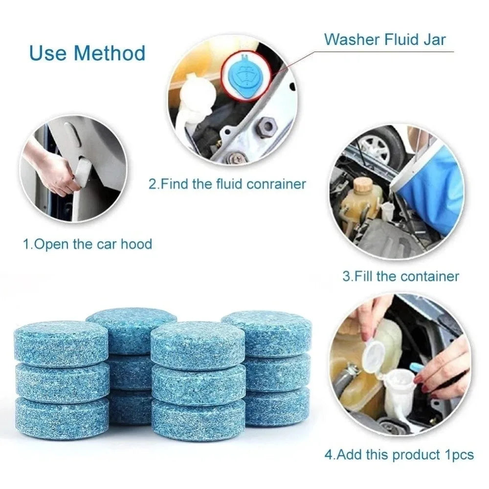 Effervescent Windshield Washer Tablets – Powerful Glass Cleaning Solution