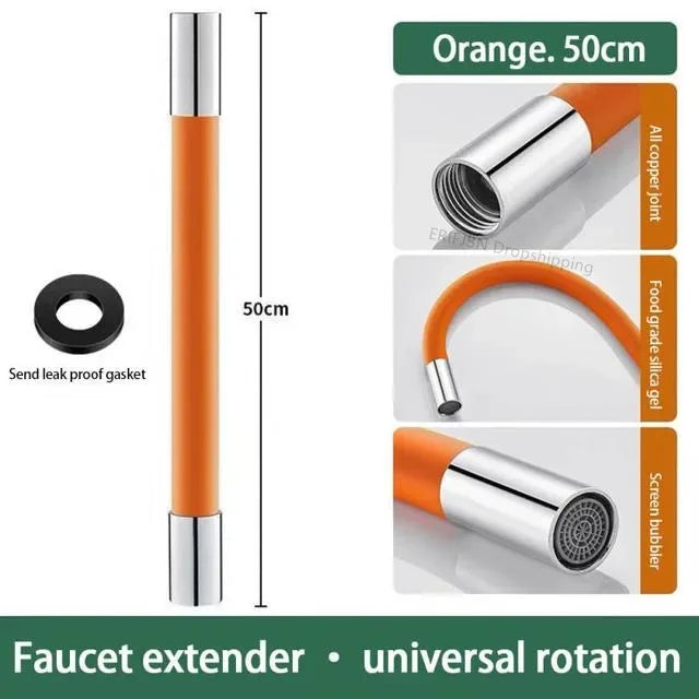 360° Rotating Flexible Faucet Extender with Universal G1/2 Connector