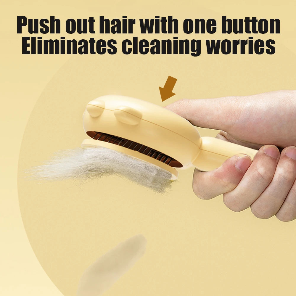 Self-Cleaning Pet Grooming Brush with Massage Needles