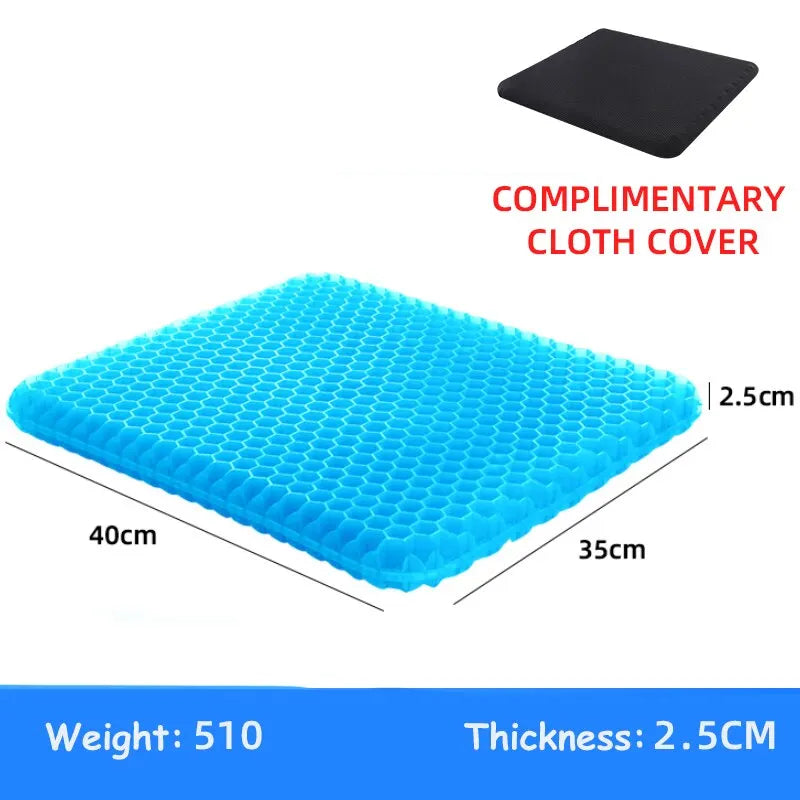 Ultra-Comfort Gel Seat Cushion with Breathable Honeycomb Design