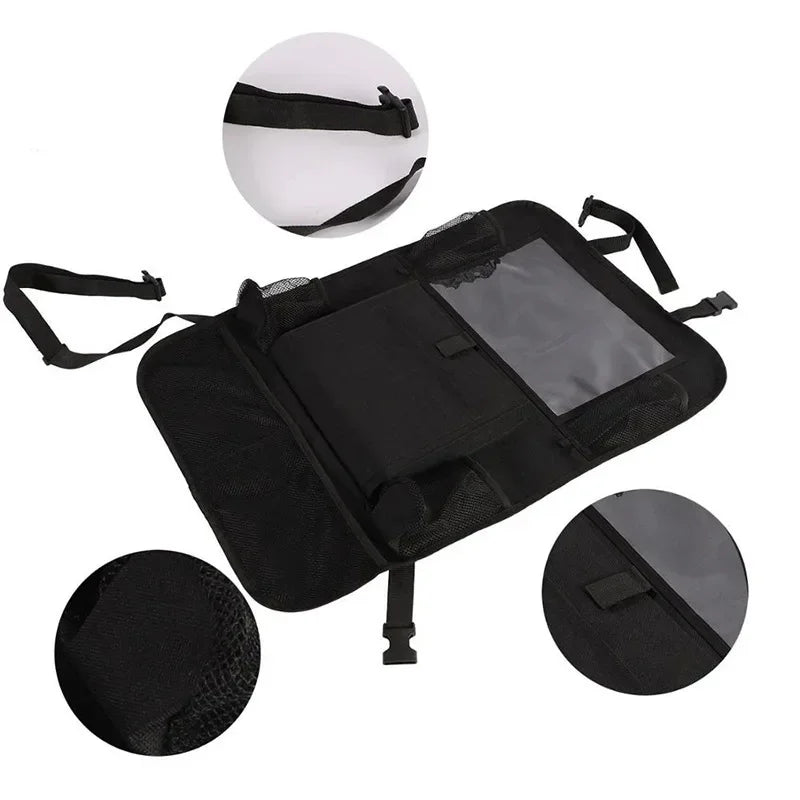 Car Backseat Organizer with Tablet Holder – Waterproof Seat Protector & Storage for Kids Travel