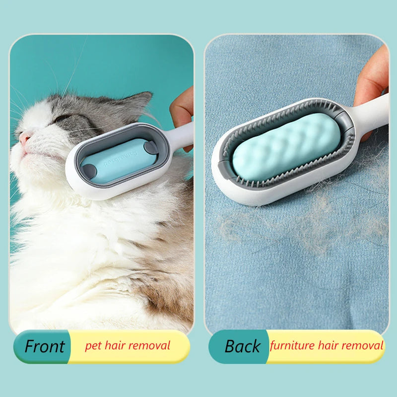 Double-Sided Pet Hair Removal Grooming Brush for Cats and Dogs
