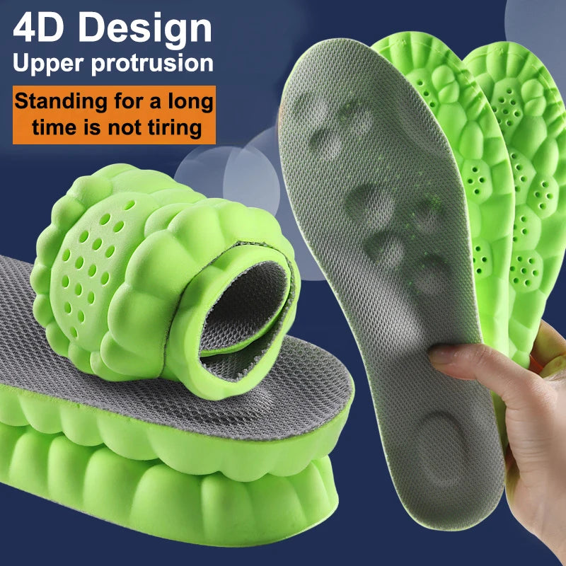 Ultra-Soft Shock-Absorbing Sport Insoles with Arch Support