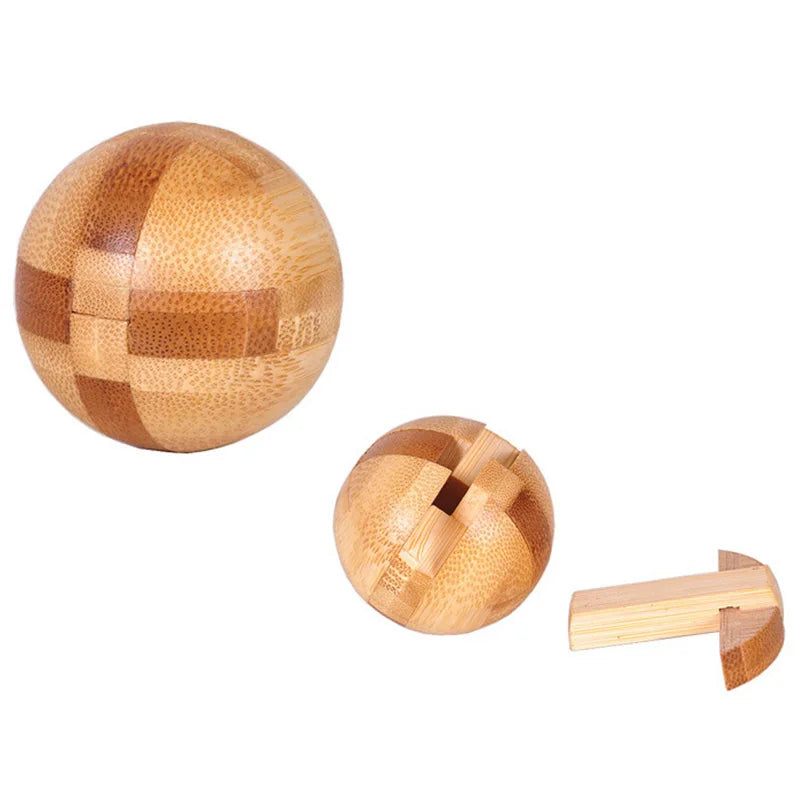Wooden Kong Ming & Lu Ban Lock 3D IQ Puzzle Toy