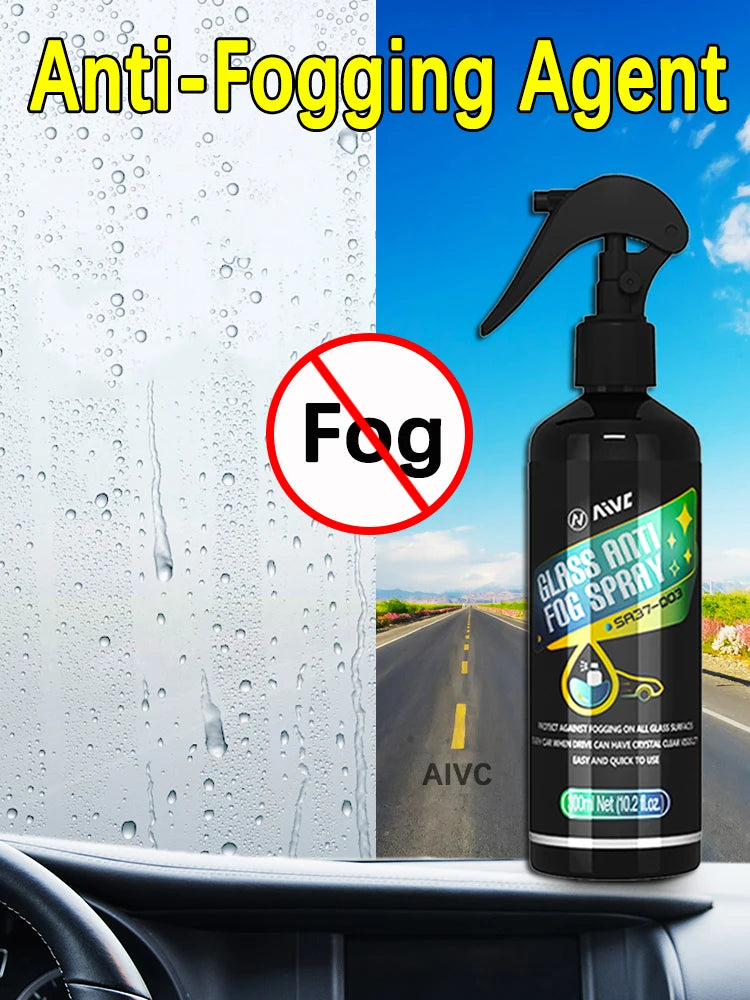 Long-Lasting Anti-Fog Spray for Clear Glass & Mirrors