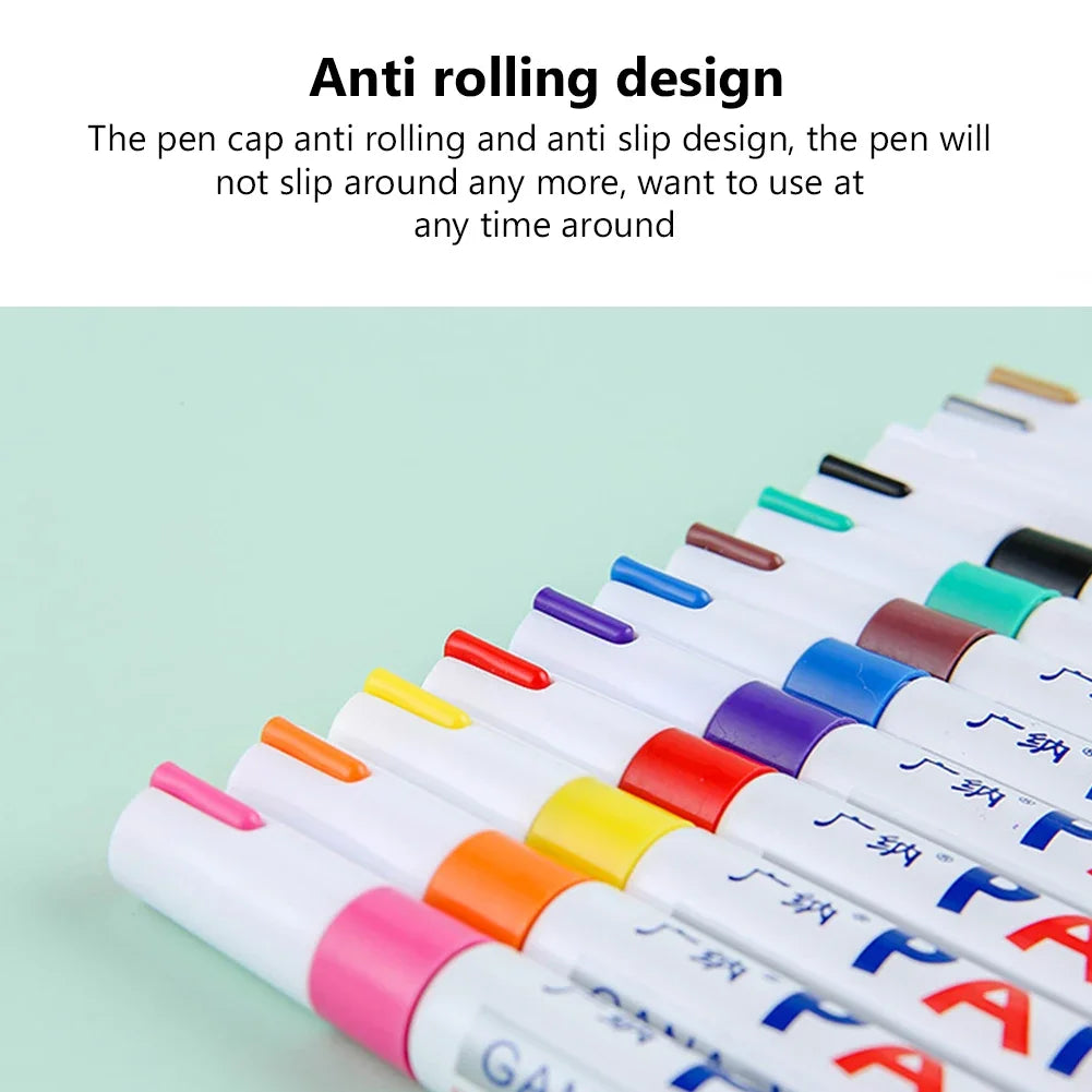 Write on Anything — Waterproof Paint Marker Set (12 Colors)