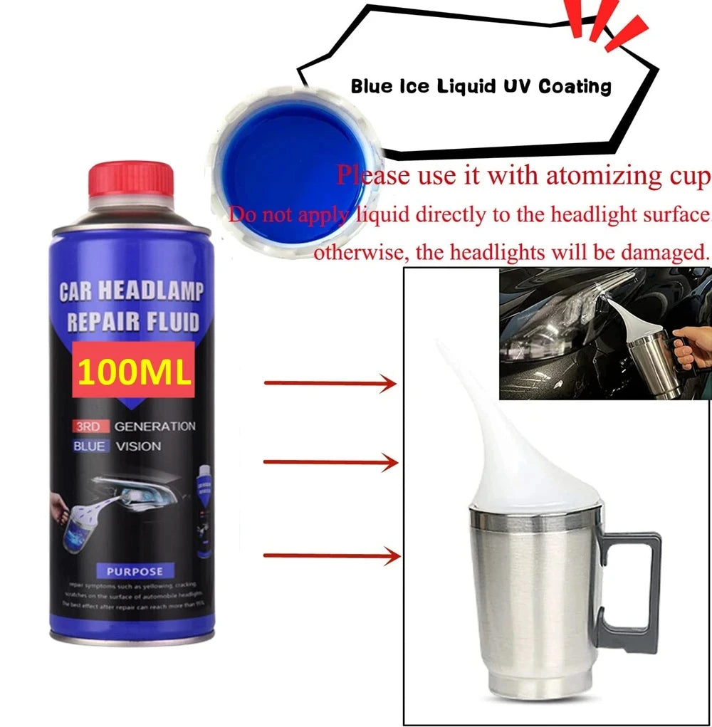 Car Headlight Restoration Kit - Polish & Brighten Faded Headlights