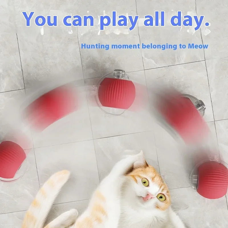 USB Rechargeable Smart Rolling Cat Toy – Type-C Charging Interactive Ball