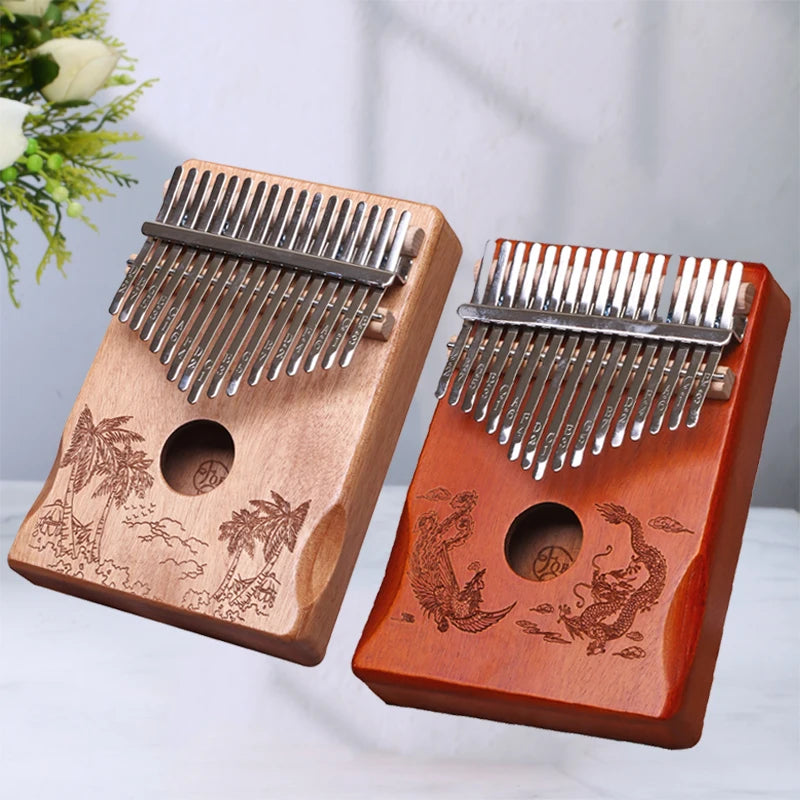 17-Key & 21-Key Kalimba Thumb Piano - Premium Laser Engraved Finger Piano Kit