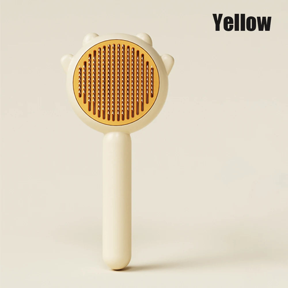 Self-Cleaning Pet Grooming Brush with Massage Needles