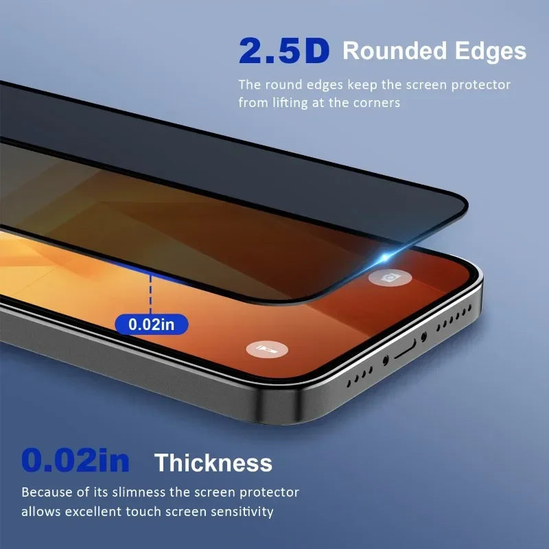 5-Pack Privacy Screen Protectors for iPhone – Premium Anti-Spy Tempered Glass