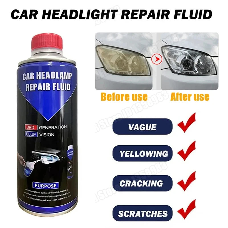 Car Headlight Restoration Kit - Polish & Brighten Faded Headlights